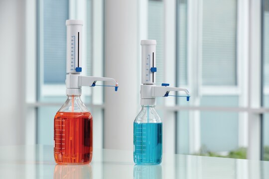 Varispenser_REG_ 2 bottle-top dispensers from Eppendorf are resistant to many chemicals and autoclavable
