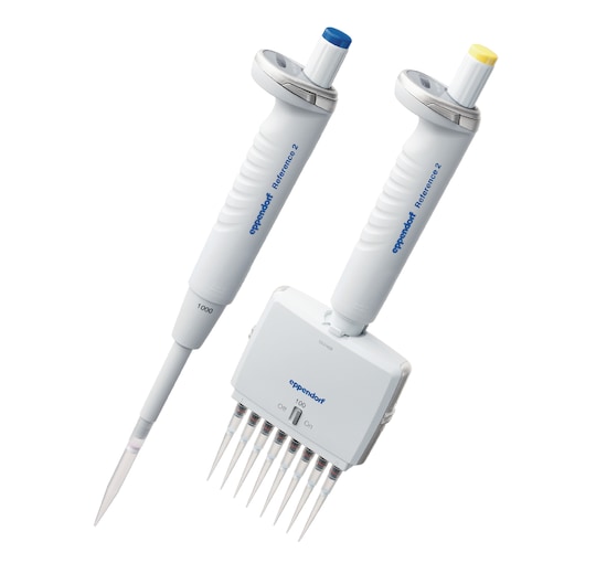 Eppendorf Reference_REG_ 2 single-channel pipette and multi-channel pipette