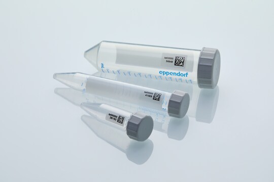 5, 15 and 50 mL concial tubes with Eppendorf SafeCode barcode label to ensure safe sample identification, being on bench