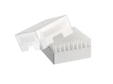 Side view on Eppendorf Storage Box for cryotubes and their storage in ULT freezers