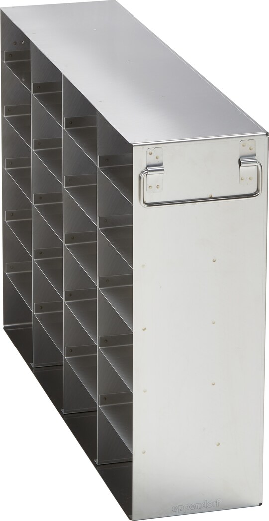 Metal side-access rack for (2.5 in/ 64 mm) storage boxes in Eppendorf ULT freezer (3-compartment) - (6001011910)