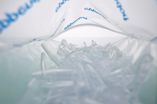 PCR tubes in a resealable plastic bag