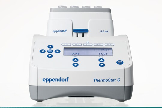 Eppendorf ThermoStat C in front view with_Smartblock 5.0 mL and tubes