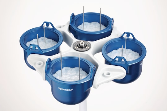 Eppendorf Tubes® 5.0 mL placed in centrifuge rotor buckets