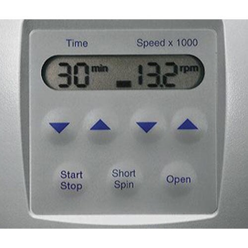 Keypad control on the mini centrifuge MiniSpin® and MiniSpin® plus