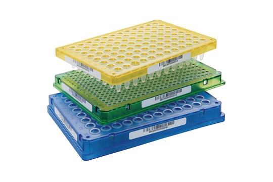 Skirted and semi-skirted PCR plates are available with barcodes