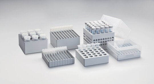 Eppendorf Freezer storage box family for 6 different tube volume classes
