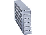Metal drawer rack for (2.5 in/ 64 mm) storage boxes in Eppendorf ULT freezer (3-compartment) - (6001012910)