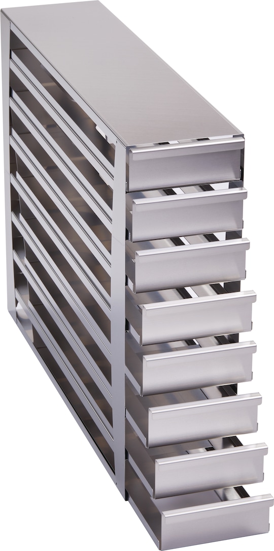Metal drawer rack MAX for (2.0 in/ 53 mm) storage boxes in Eppendorf ULT freezer (3-compartment) - (6001072210)
