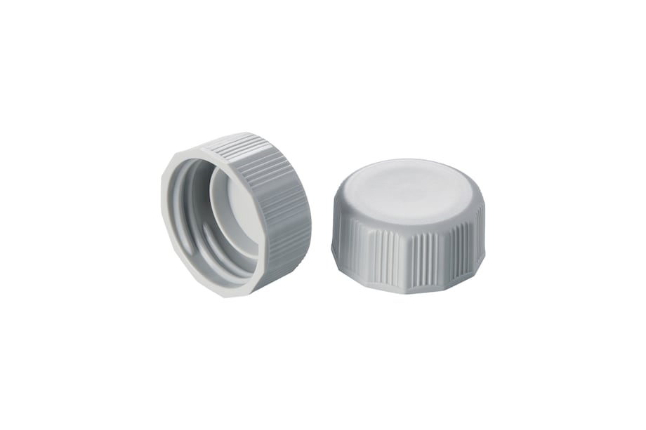 Conical tube caps with flattened and grooved sides