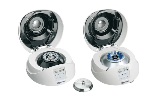 Entry-level mini centrifuges – MiniSpin_REG_ and MiniSpin_REG_ plus with open lid