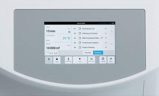 Connected benchtop Centrifuge 5910 Ri with touch interface