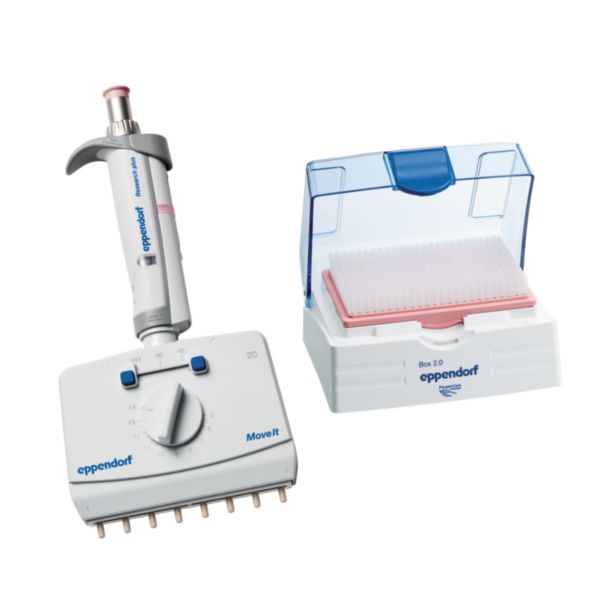 Eppendorf Research® plus Move It®, , mechanical, with adjustable tip spacing