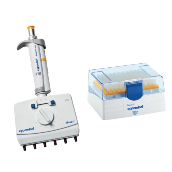 Eppendorf Research® plus Move It®, 6-channel, 30–300 µL