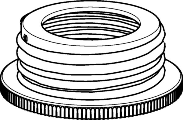Bottle thread adapter, PP, from GL 45 to S 40