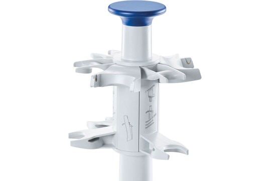 Comfortable handle for your pipette carousel Pipette carousel in a white background.