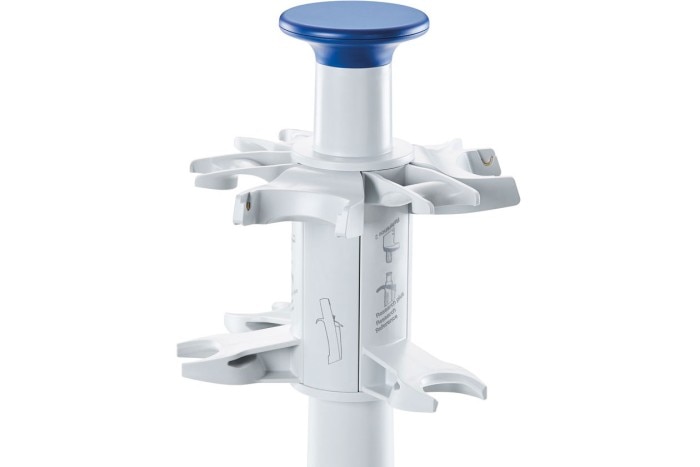 Comfortable handle for your pipette carousel Pipette carousel in a white background.