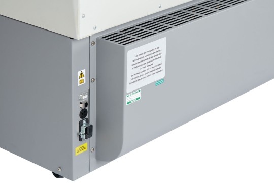 PhysioCare Concept® - Storage with ultra low temperature freezer Lab freezer from behind with smart air channeling that reduces the noise in the laboratory.