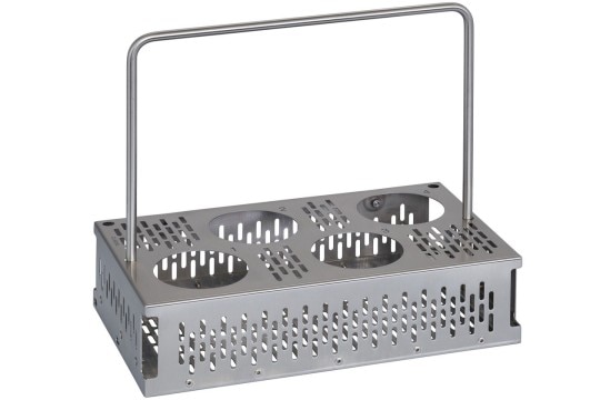 Bioprocess -Save time with quick release systems. Basket to safely transfer a bioreactor to an autoclave.