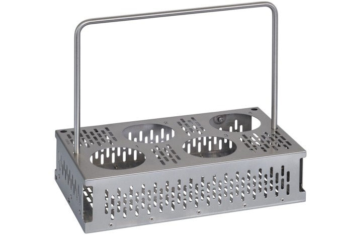 Bioprocess -Save time with quick release systems. Basket to safely transfer a bioreactor to an autoclave.
