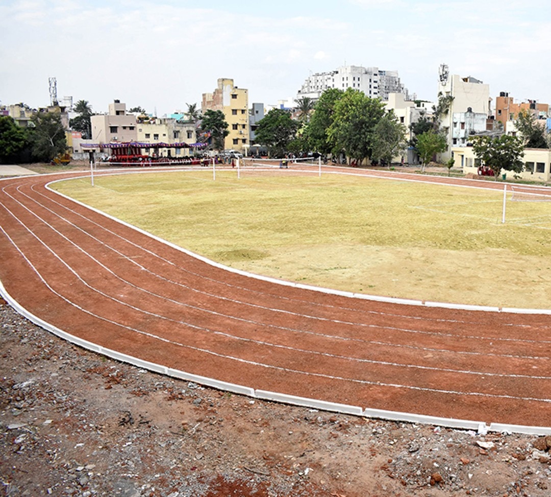 Athletic Track at Government Girls High School, Moggapair (East), Chennai
