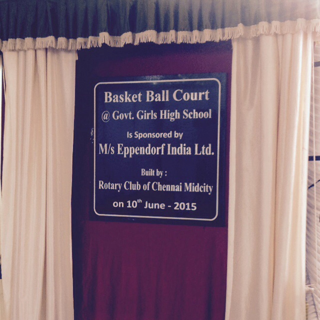 Basket Ball Court donated by Eppendorf India
