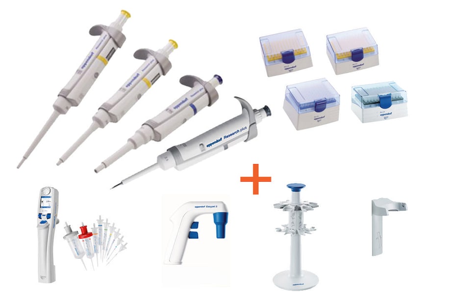 4-Pack Repeater® E3x, Easypet 3, Pipette Carousel 2, Pipette Holder 2