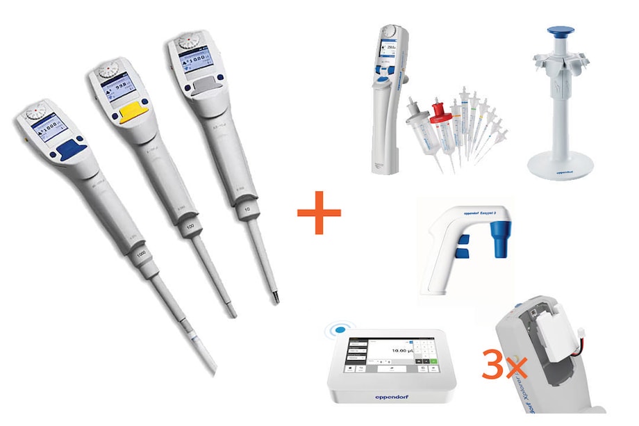 3-Pack w Repeater® E3, Easypet 3, Charger Coursel 2, PIpette Manager, Xplorer Connect
