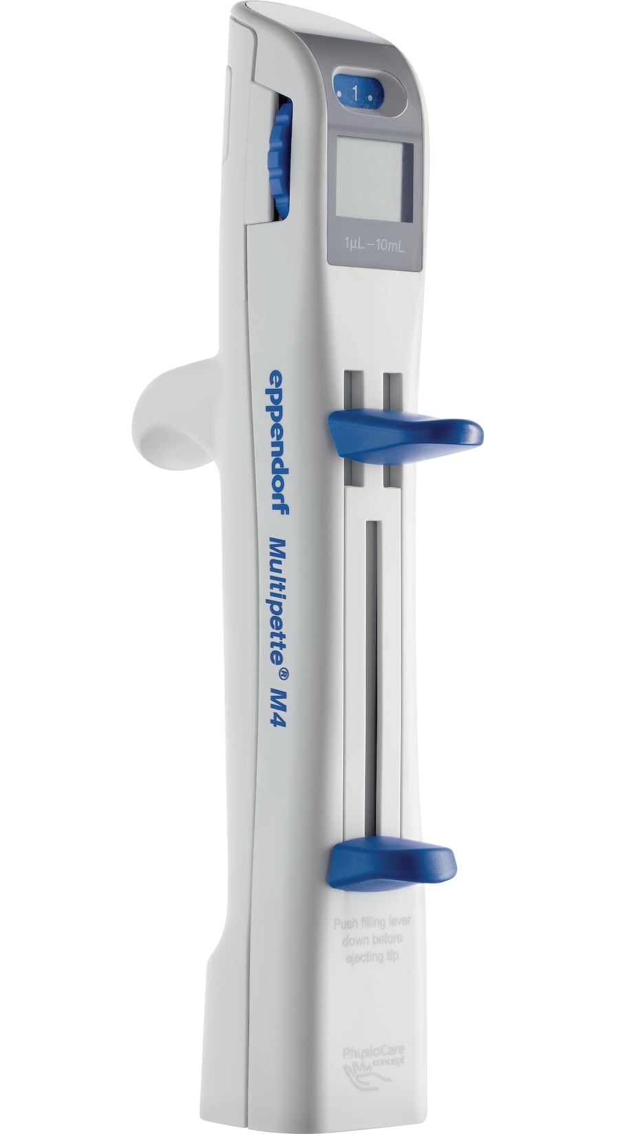 Eppendorf Multipette®M4多道分液器侧视图 Eppendorf Multipette®M4多道分液器侧视图