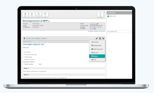 Overview of the eLabJournal® Electronic Lab Notebook