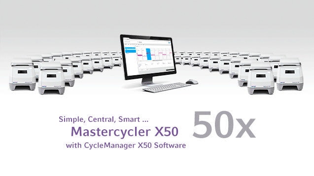 Cycle Manager Software, X50 Manage up to 50 PCR thermal cyclers with CycleManager X50
