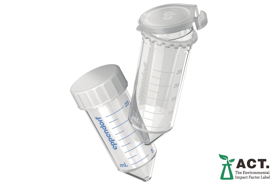 Conical Tube 25mL screw and snap cap with ACT label