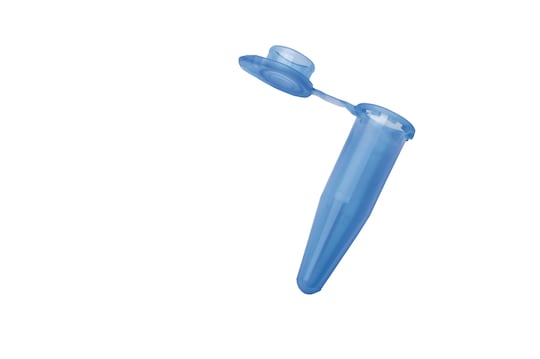 Flex-Tube® microtube in blue with easy-open lid