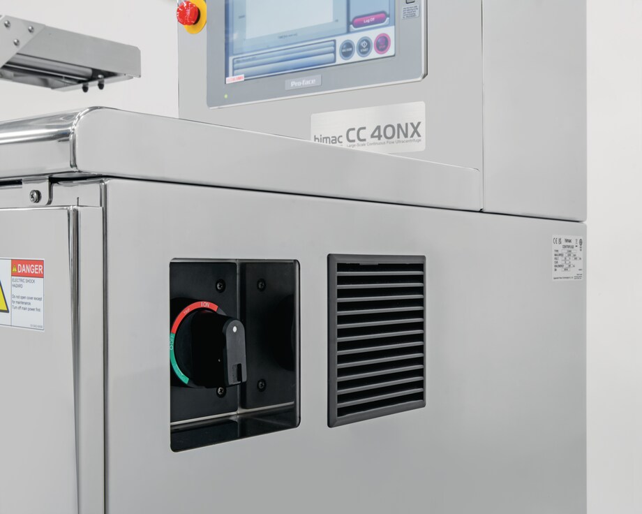 Centrifuge CC40NX power switch