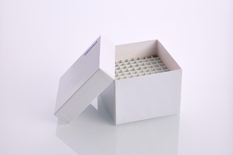 Eppendorf cardbox freezer box for 4 in/ 102 mm vessels ULT Freezer_Box_(also kown as storage box) for 4 in/ 102 mm vessels, made of cardboard