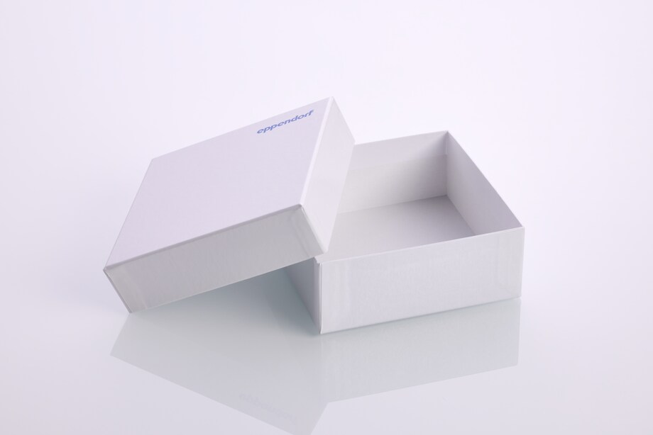 Eppendorf cardbox freezer box for 2 in/ 53 mm vessels ULT Freezer Box_(also kown as storage box) for 2 in/ 53 mm vessels, made of cardboard