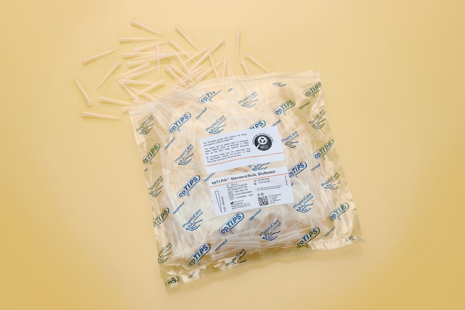 epTIPS BioBased Standard/Bulk 300nL open orange, yellow background