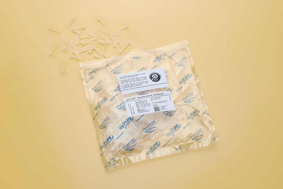 epTIPS BioBased Standard/Bulk 10nL open orange, yellow background