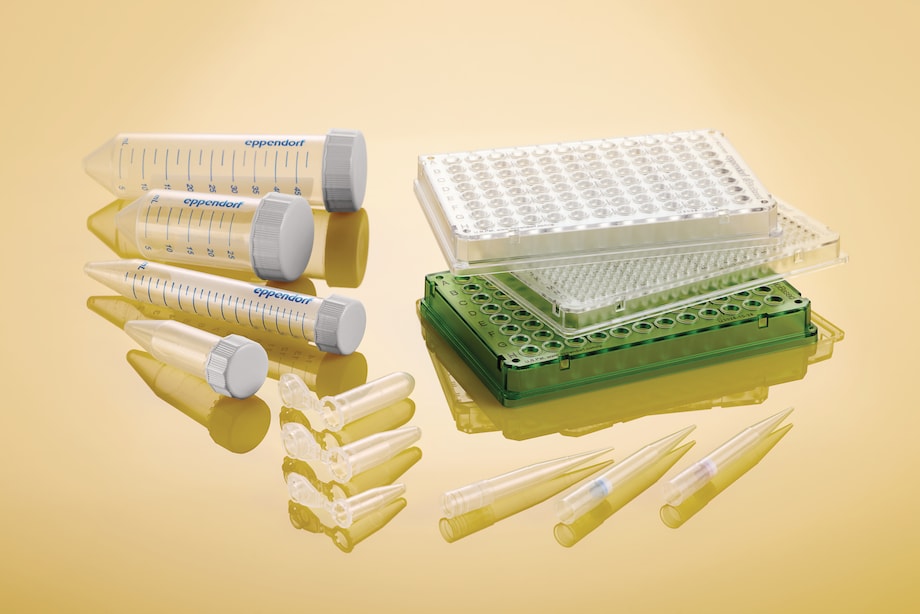 Eppendorf biobased portfolio: Different consumables made of biobased feedstock