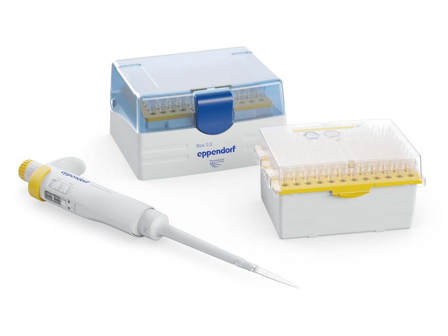 Eppendorf Research® 3 neo 1-channel, 1 – 20 µL yellow, incl. epT.I.P.S. Box 2.0 and ep Dualfilter T.I.P.S. Reload