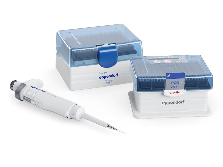 Eppendorf Research® 3 neo 1-channel, 0.1 – 2.5 µL, incl. epT.I.P.S. Box 2.0 and ep Dualfilter T.I.P.S. Rack