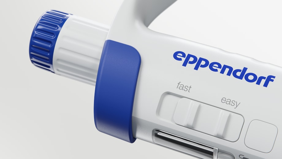 Speed up volume changes by 40% or easily fine-tune with one hand with the Eppendorf Research® 3 neo volume gear shift slider