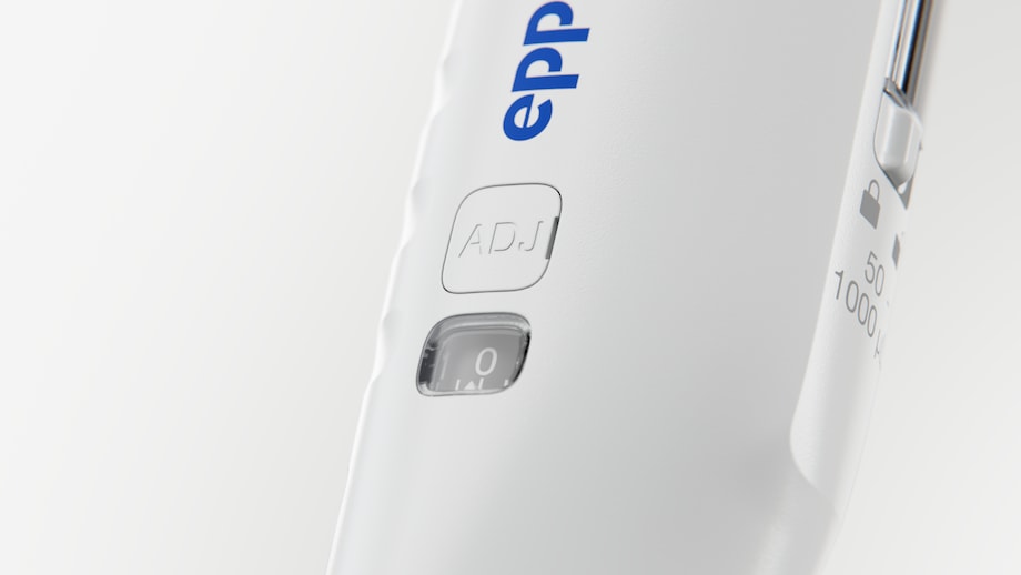 Temporarily adjust your Eppendorf Research® 3 neo pipette to increase accuracy with challenging liquids, long tips or when using reverse pipetting
