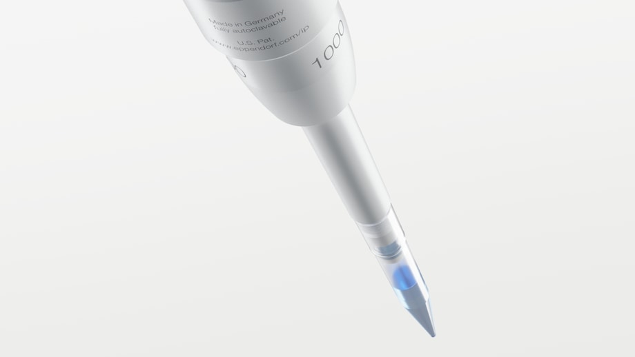 Eppendorf Research® 3 neo lower part with ep Dualfilter T.I.P.S.® filter tip, 1-channel, 50 – 1000 µL blue