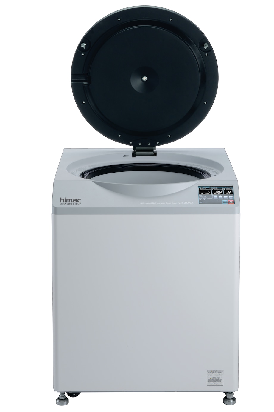 Centrifuge CR30NX open front view High-speed floorstanding Centrifuge CR30NX with open lid