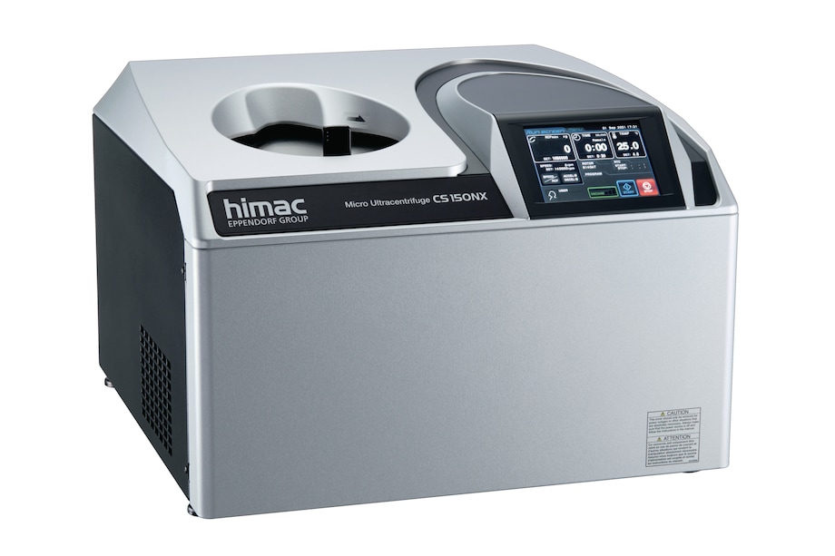 Centrifuge CS150NX, side view Centrifuge CS150NX, a benchtop micro ultracentrifuge