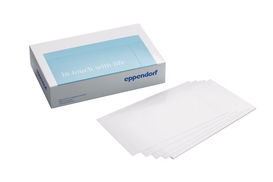 Microplate seals next to packaging
