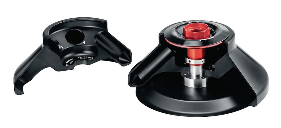 Cross section of Rotor FA-45-6-30 light-weight centrifuge rotor for easy handling Cross section of Rotor FA-45-6-30 light-weight centrifuge rotor for easy handling