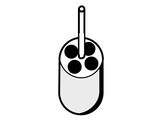 Adapter 4x1.5/2 mL with holding stick