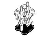 Adapter for glass tubes 6x15 mL
